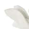 11&#x22; White Ceramic Swan Sculpture with Textured Grooves